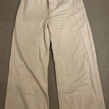 Pantaloni in velluto a coste beige