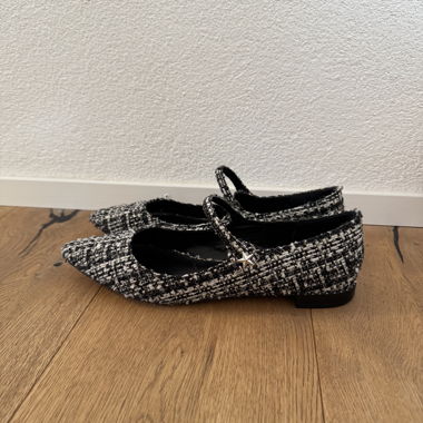 Kurt Geiger tweed Mary Jane Flats
