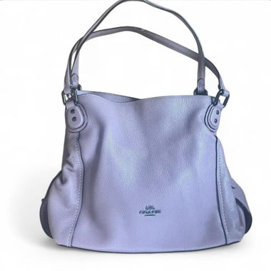 Sac bandoulière en cuir texturé rose Coach