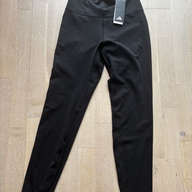 adidas black sports leggings size L