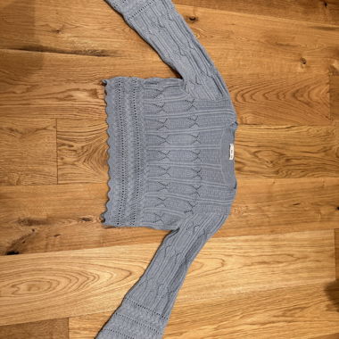 Mango Blue-Gray Knit Sweater XL