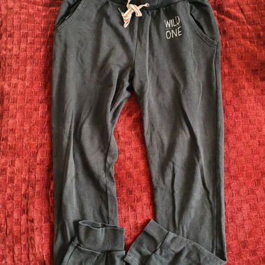 Black "Wild One" Jogger Pants