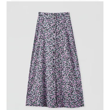 Midi-Rock mit Blumenmuster