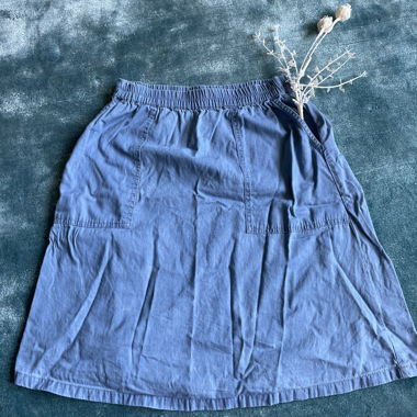 Stoffrock 34 Jeans-Optik Sommer