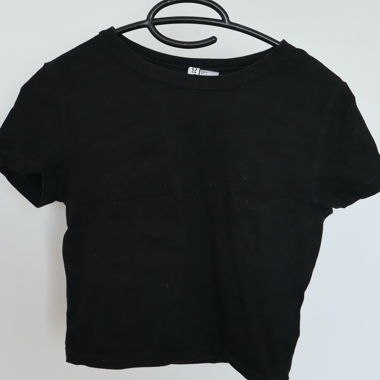 T-shirt nero cropped