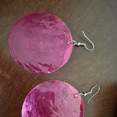 Boucles d'oreilles coquillage roses