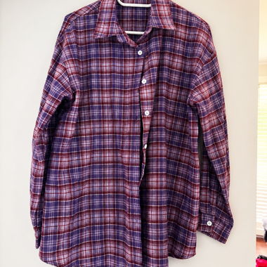 Chemise a carreaux violette