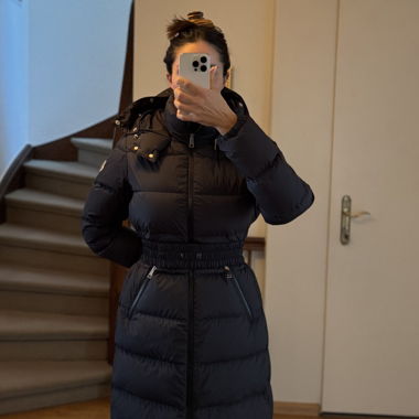 Moncler Mantel Schwarz Lang