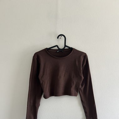 Top manches longues marron Zara 