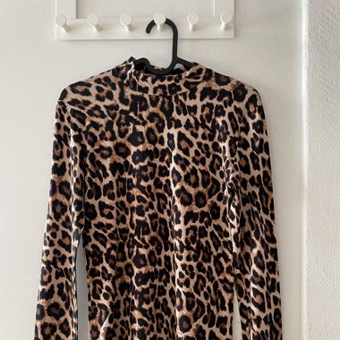 Rollkragenpullover Leoprint