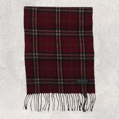 Vintage Burberry Scarf red