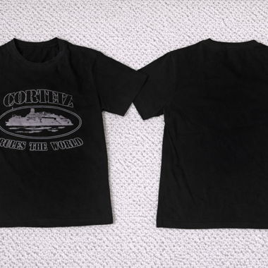 T-shirt Corteiz noir – Rules The World –