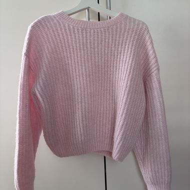 Maglione in maglia rosa