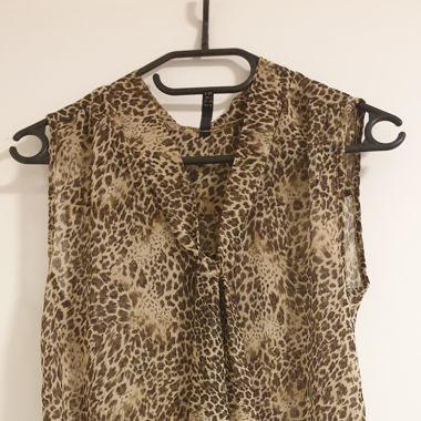 Leopard Bluse durchsichtig