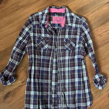 Chemise à carreaux manches longues
