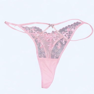 Pink lace string