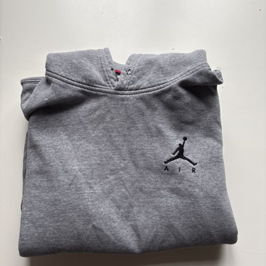 Felpa con cappuccio Jordan Air grigia