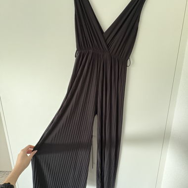 Black Pleated Jumpsuit