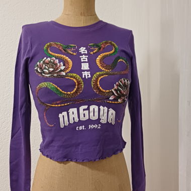 Purple Nagoya Crop Top