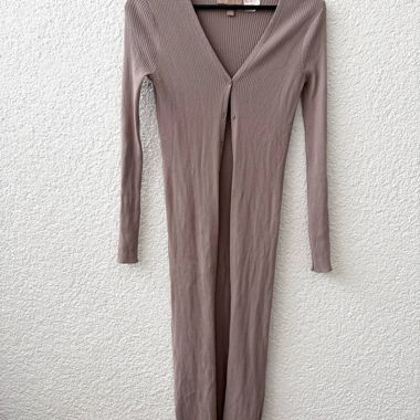 Cardigan côtelé beige de H&M