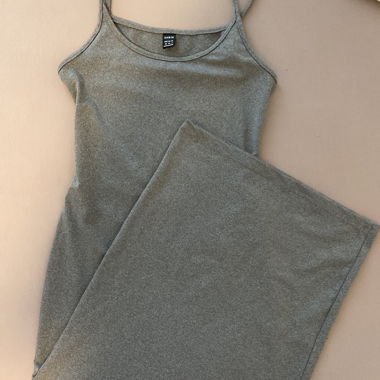 robe longue grise