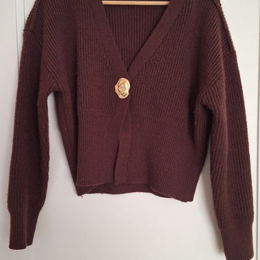 Bordeaux Strick-Cardigan