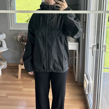 Veste coupe-vent/Imperméable à capuche noire