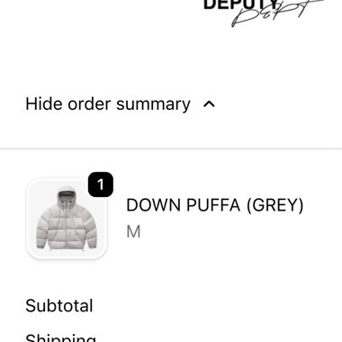 Deputy Department Piumino Puffa Grigio