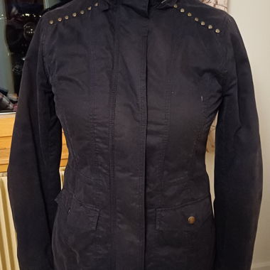 Giacca donna blu navy con collo alto