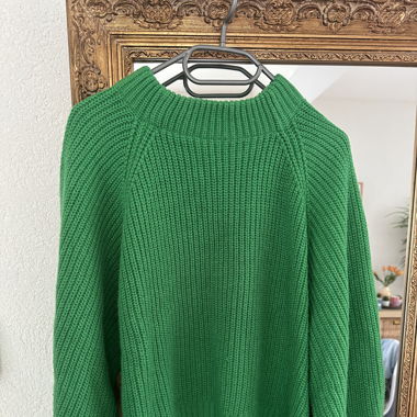 Pull vert en maille 