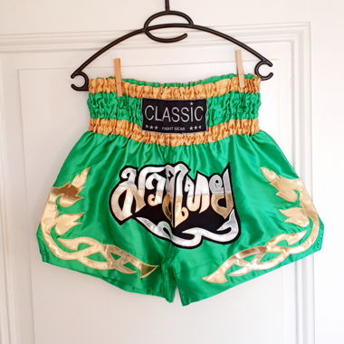 Short de boxe vert Classic