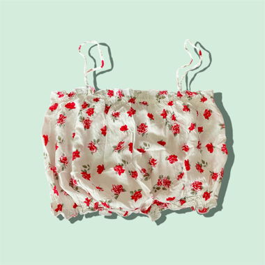 Crop Top con Fiori di Tezenis