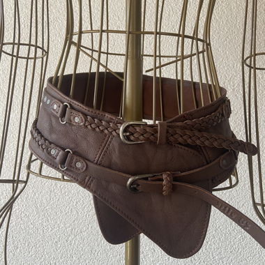 Y2k Wide Leather Belt