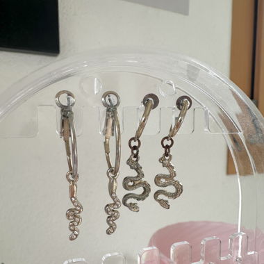 pair of snake earrings 