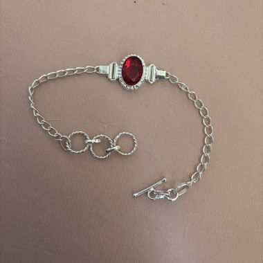 Bracciale argentato con pietra NUOVO!