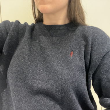 Pull en laine bleu Marlboro Classics