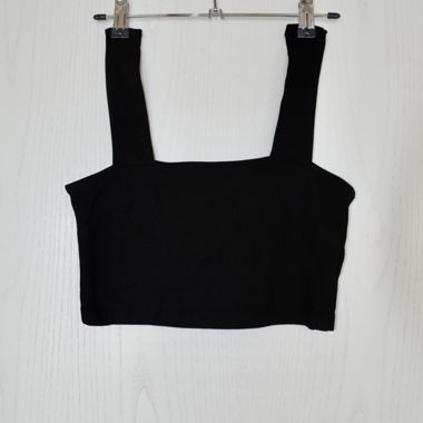 Schwarzes Crop Top, Grösse S