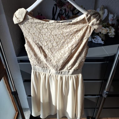 Little Mistress cream lace dress