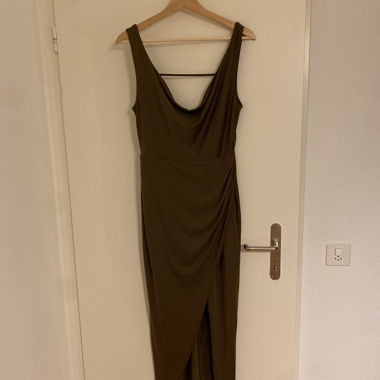 Backless Cowl-Neck Dress