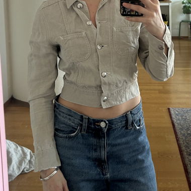Giacca crop in lino/jeans Bonaventure Jeans