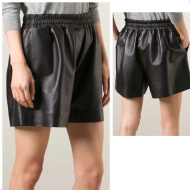 Shorts in pelle d’agnello di Acne Studios
