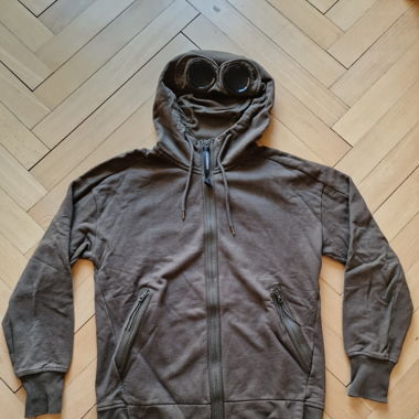 C.P. Company Goggle Sweatjacke khaki