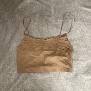 Top corto Bershka marrone