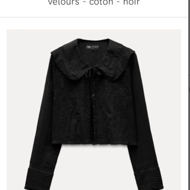 Camicia nera con volant Zara