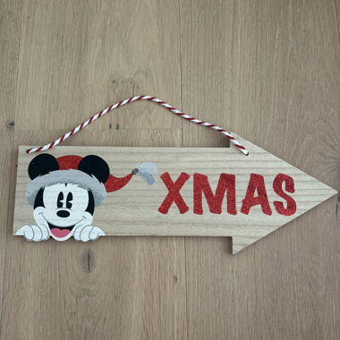 Pancarte de Noël Mickey « XMAS »