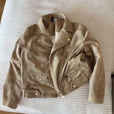 Beige DIVIDED H&M Bikerjacke Grösse 40