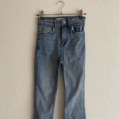 High-Waisted Light Wash Jeans