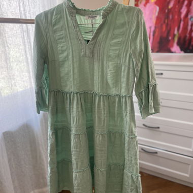 Abito in cotone verde menta XS