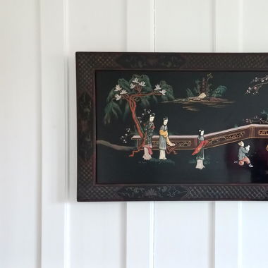 China Wandbild Schnitzerei Jade/Knochen/Perlmutt