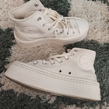 White Converse Platform Sneakers